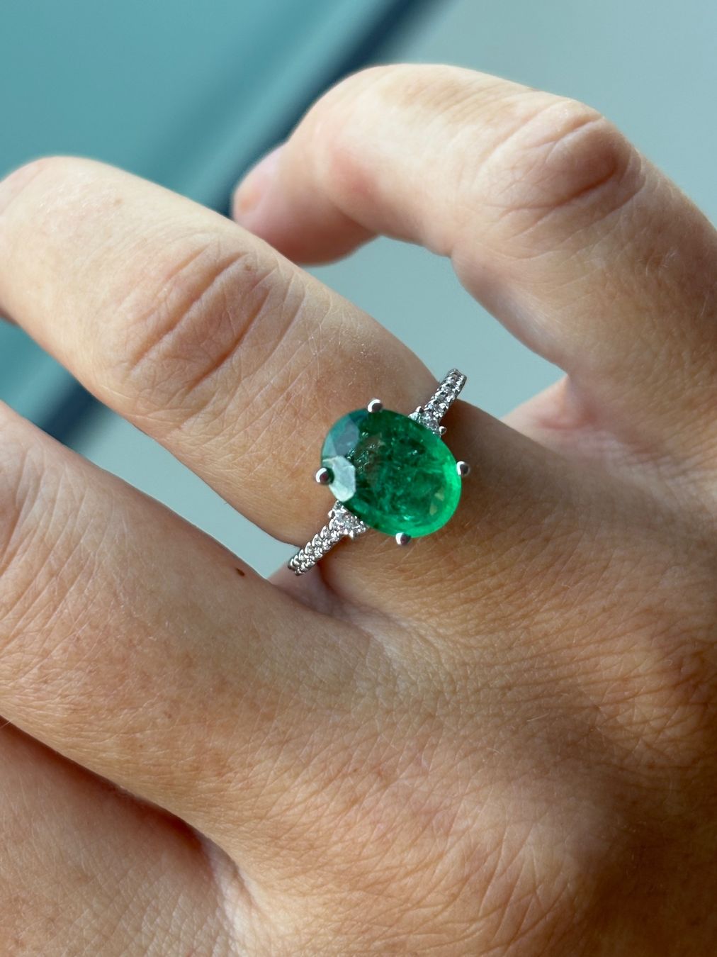 Anelli: Gabriel & Co Emerald Diamonds White Gold Ring – Nuovo (secondo la descrizione) da Nyon venduto da My_wardrobe 7