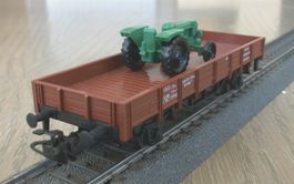 DB-Niederbordwagen mit Traktor; fabrikneu