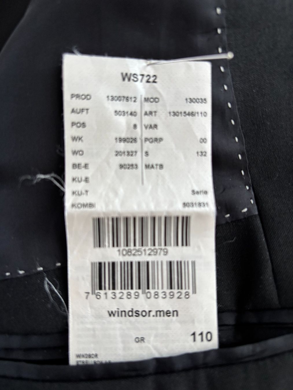 Windsor Giacche: Schwarzer Windsor Sakko, regular fit, Grösse 110 - Top! – Usato da Langnau am Albis venduto da cre_tr6k 3