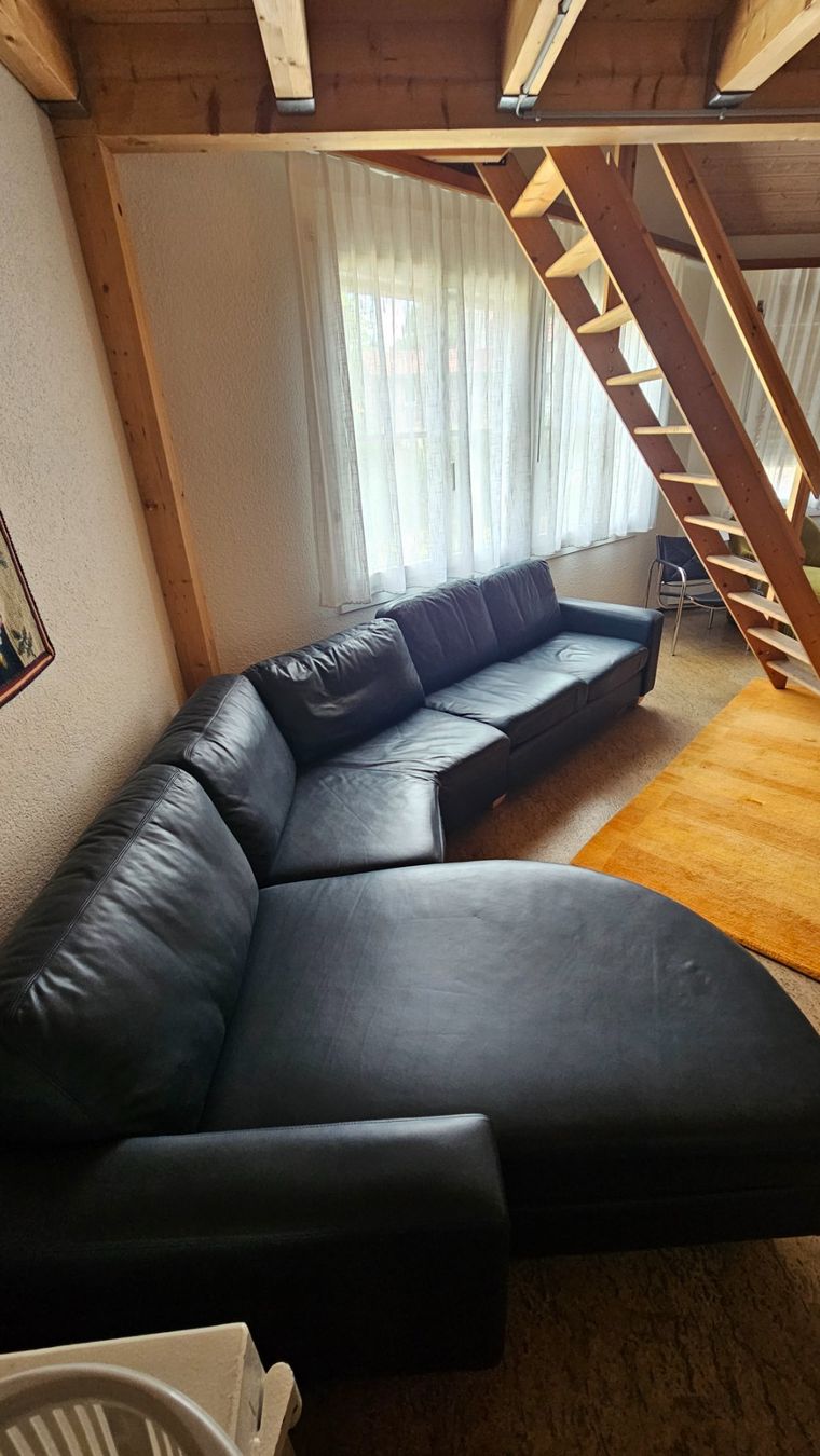 Sofas: Lederecksofa Dunkelblau – Gebraucht aus Diessenhofen von Osio 2