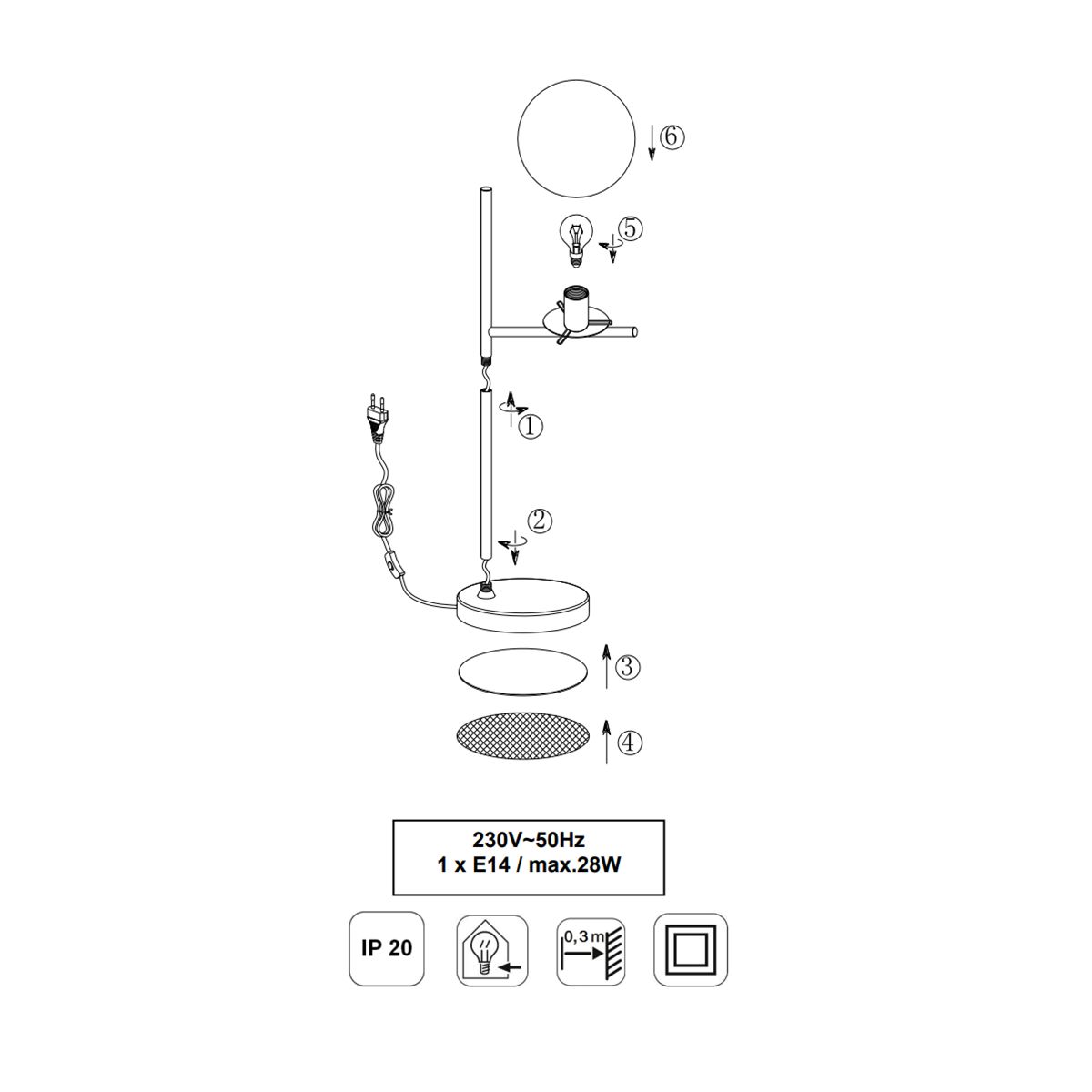 Lampade: Tischleuchte, Messing, 52 cm Höhe, IP20 – Nuovo (secondo la descrizione) da Kreuzlingen venduto da Smart-Light 3