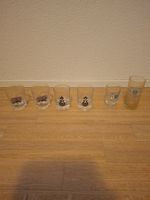 6 Gläser mit Aufdruck Badenfahrt 1967, Turgi und Fislisbach