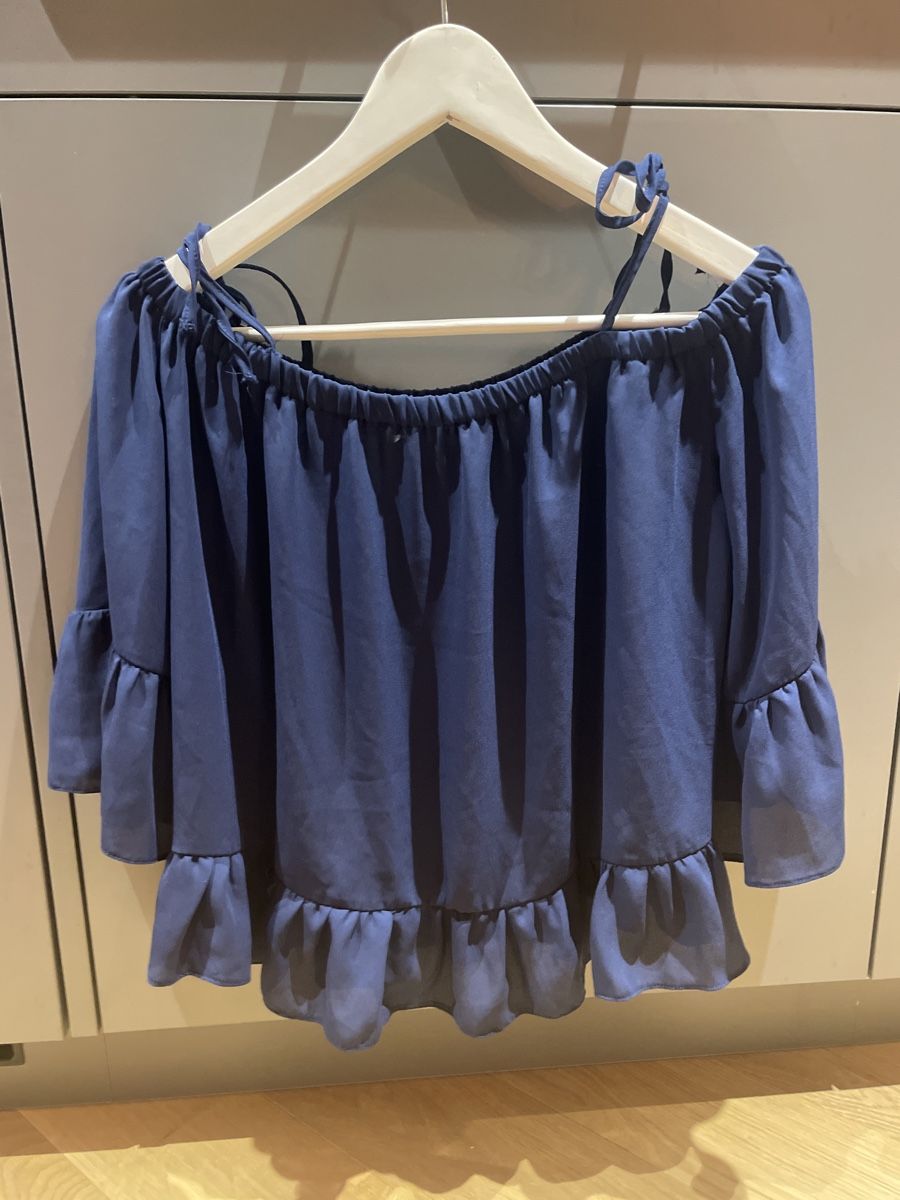 Camicette: Blaue off-shoulder Bluse, Gr. S – Nuovo (secondo la descrizione) da Arbon venduto da llaauraa 2