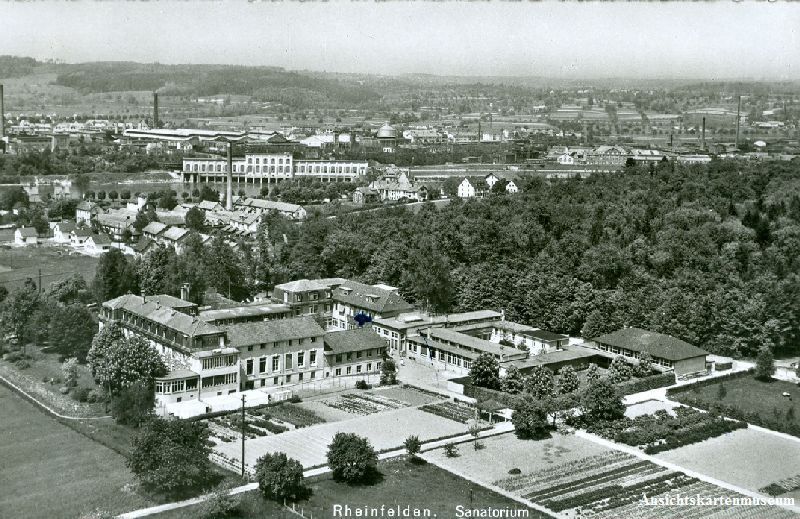 Cartoline postali: Rheinfelden - Sanatorium + 1956 – Usato da Emmenbrücke venduto da teestube