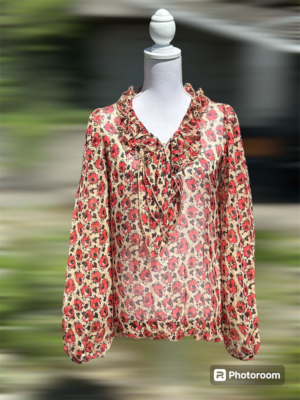 Blusen: BLUGIRL Seidebluse mit Blumenmuster Gr. M/44 – Neu (gemäss Beschreibung) aus Zufikon von Modestil365 1