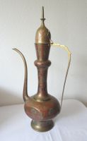 Orientalische Messing-Kanne farbig H = 56cm/2.200Kg