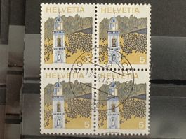 1973 Sottoceneri Viererblock Vollstempel