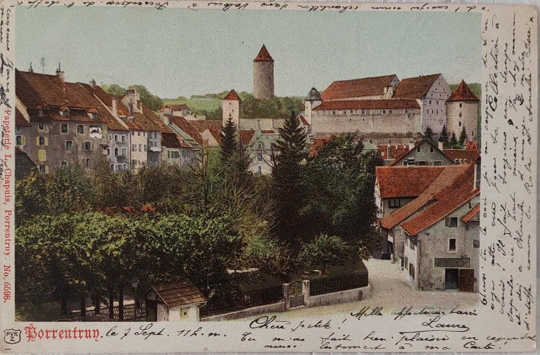 Cartoline postali: PORRENTRUY - 1900 – Usato da Delémont venduto da Domdom1