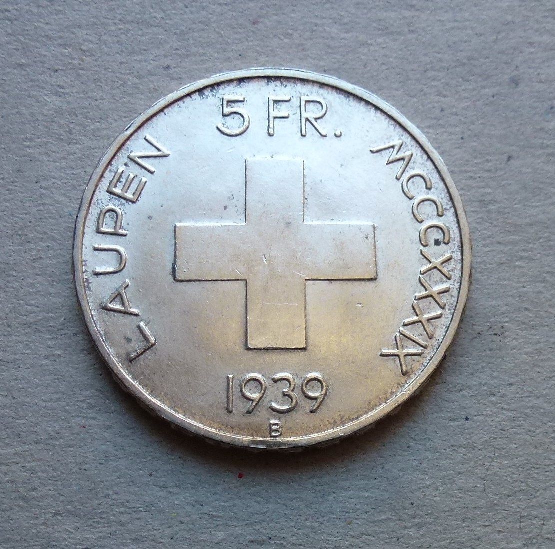 Tutti le monete: Laupen ++ 5.- Franken 1939 – Usato da Walkringen venduto da Casablanca777 1