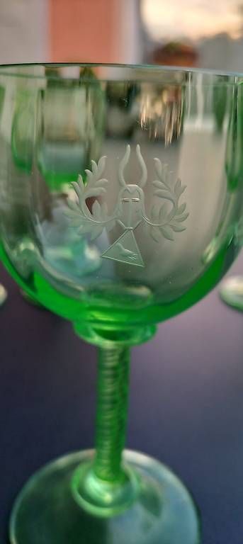 Bicchieri: Urangläser / Vaselineglas 9Stück – Usato da Steinach venduto da Tsgweh 2