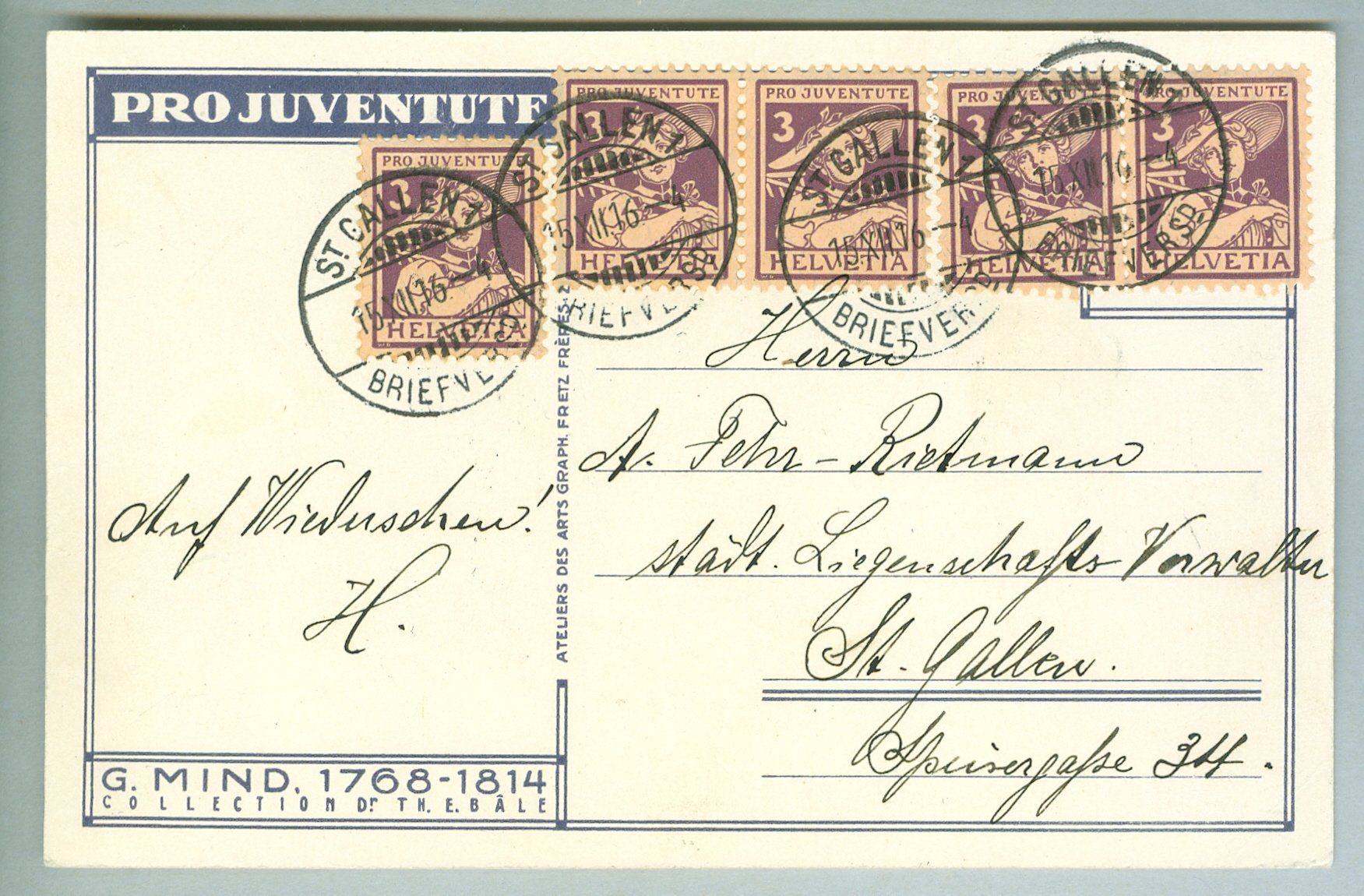 Tutti i francobolli: 1916 Schweiz Pro Juventute – Usato da Zürich venduto da yago-rot