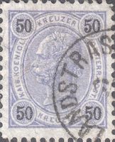 Kaiserreich Österreich 60 50 Kreuzer Kaiser Franz Joseph ge.