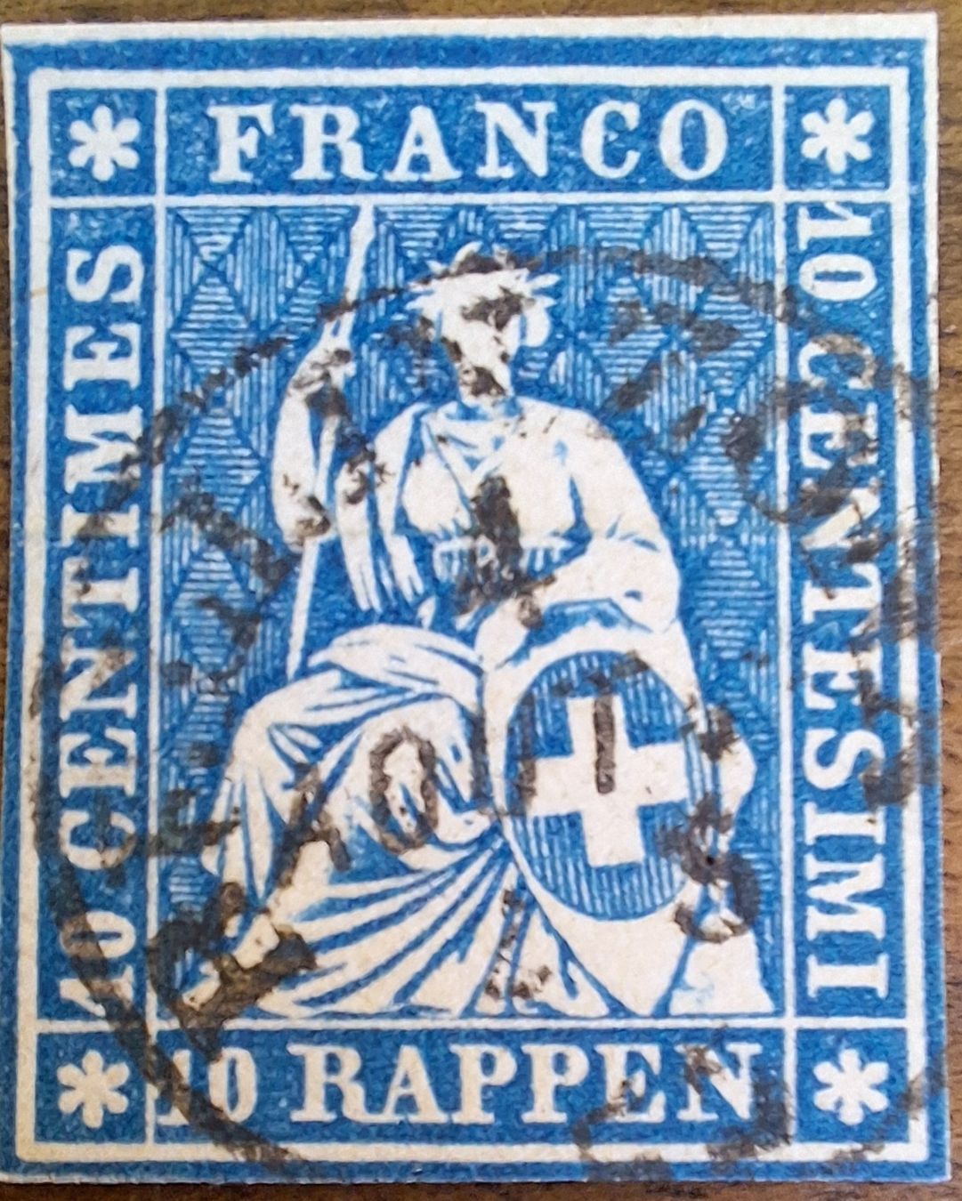 Alle Briefmarken: Strubel 23G Kat. 40.- – Gebraucht aus Balgach von SIMEON27