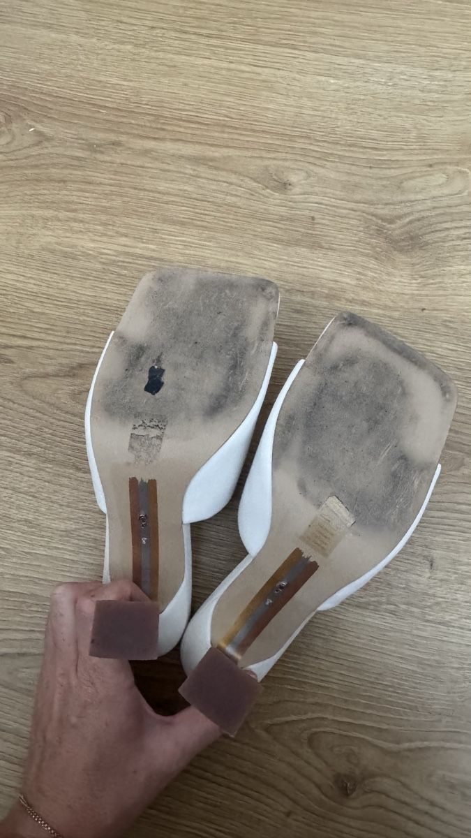 Sam Edelman Damenschuhe: Sam Edelman White Leather Mules – Gebraucht aus Dinhard von emi_6jdk 2