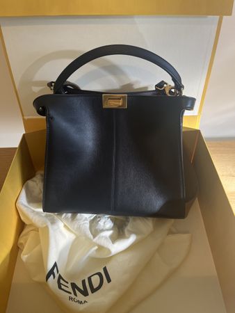 Black Fendi Peekaboo Crossbody X-Lite