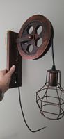 Wandlampe mit Rad rustikal