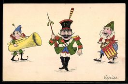 Handgemalt sign. Fritz Wendel: Tambourma