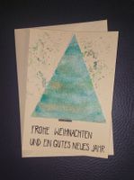 Handgemachte Weihnachtskarte, Unikat!