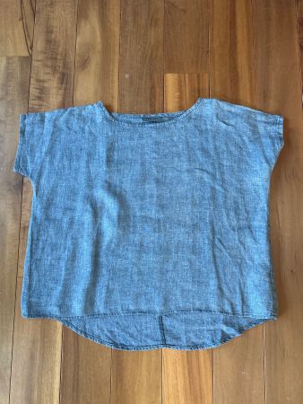 Nygardsanna Tunika Gr M blau, Leinen