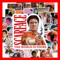 Scarface Stickerset Al Pacino Mafia Retro Film DVD Montana