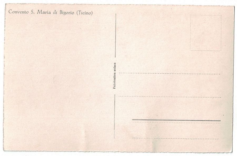 Cartoline postali: S. Maria di Bigorio, convento – Usato da Frauenfeld venduto da POML 1