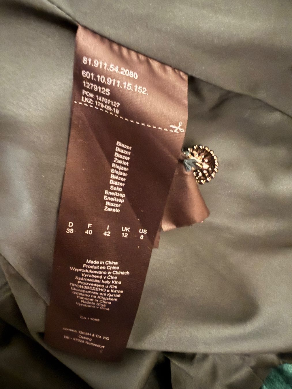 Comma Giacche: COMMA FAST NEUE BLAZER – Usato da Zürich venduto da flo_7cvq 3