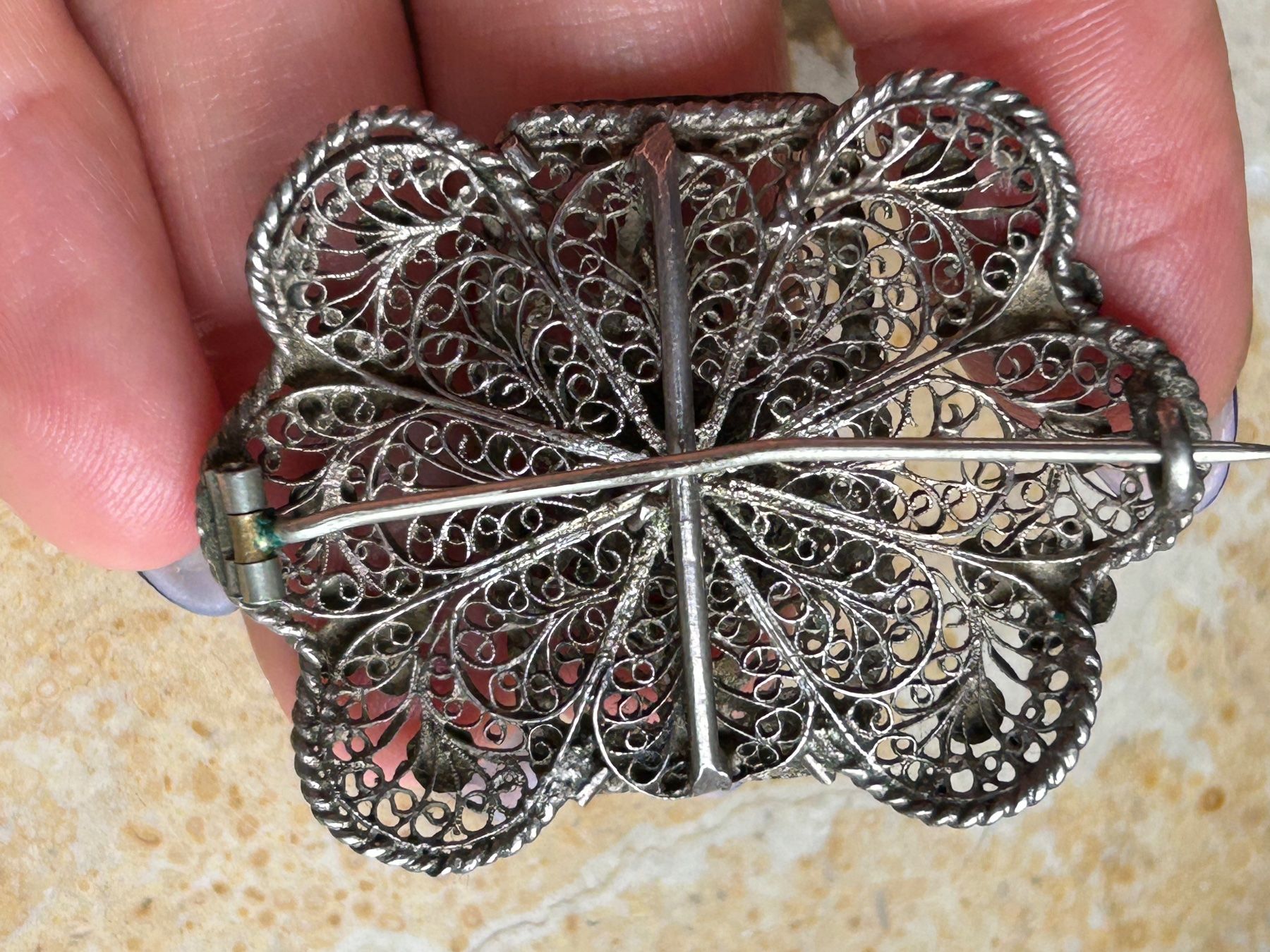 Spille & Fermagli: Antike Brosche - Trachtenschmuck BLUMENBROSCHE – Usato da Dittingen venduto da Bijoubelle 4