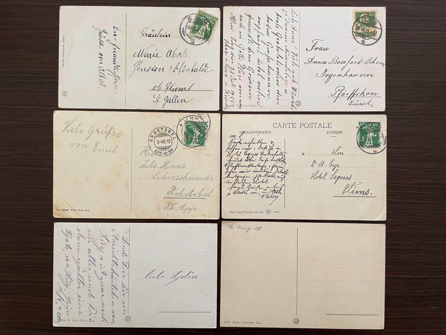 Cartoline postali: ZUG Lot von 25 Ansichtskarten im Kleinformat – Usato da Wald ZH venduto da TLILEF 6