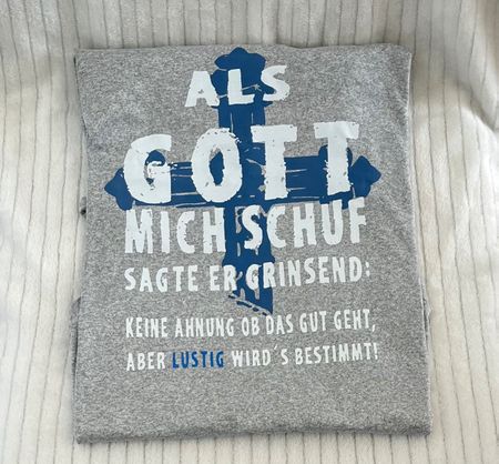 Cooles T-Shirt Spruch "Gott" Gr. S witzig Fun Shirt