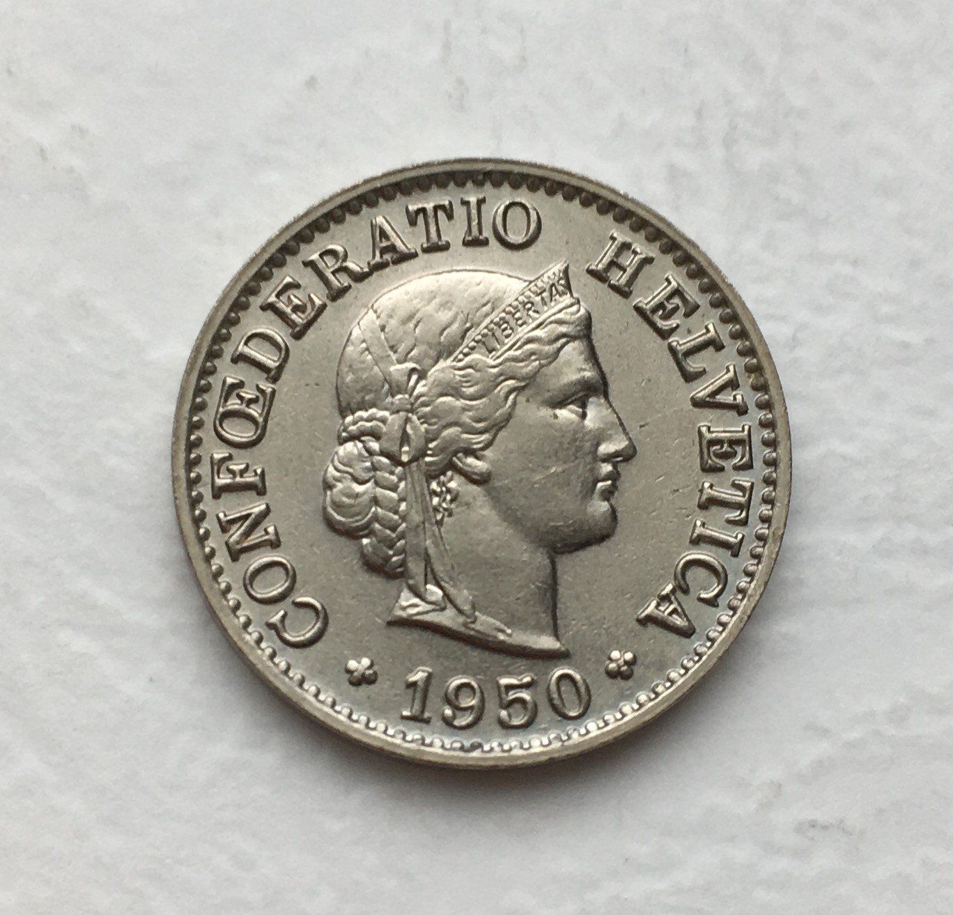 Tutti le monete: 1950 5 Rappen unz / stgl – Nuovo (secondo la descrizione) da Kirchberg SG venduto da Helveticus00