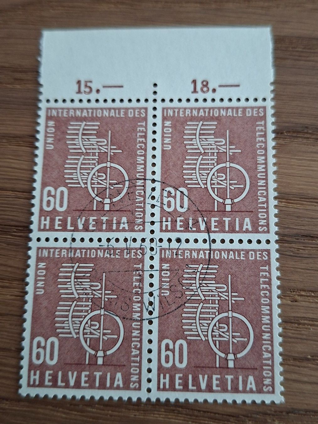 Tous les timbres: Dienstmarken: 4er Blocks: UIT – Neuf (Voir description) à Hinterkappelen par 1399 4