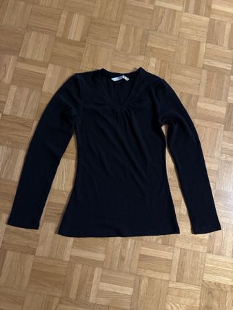 Maya Black Merino Wool Light Sweater S