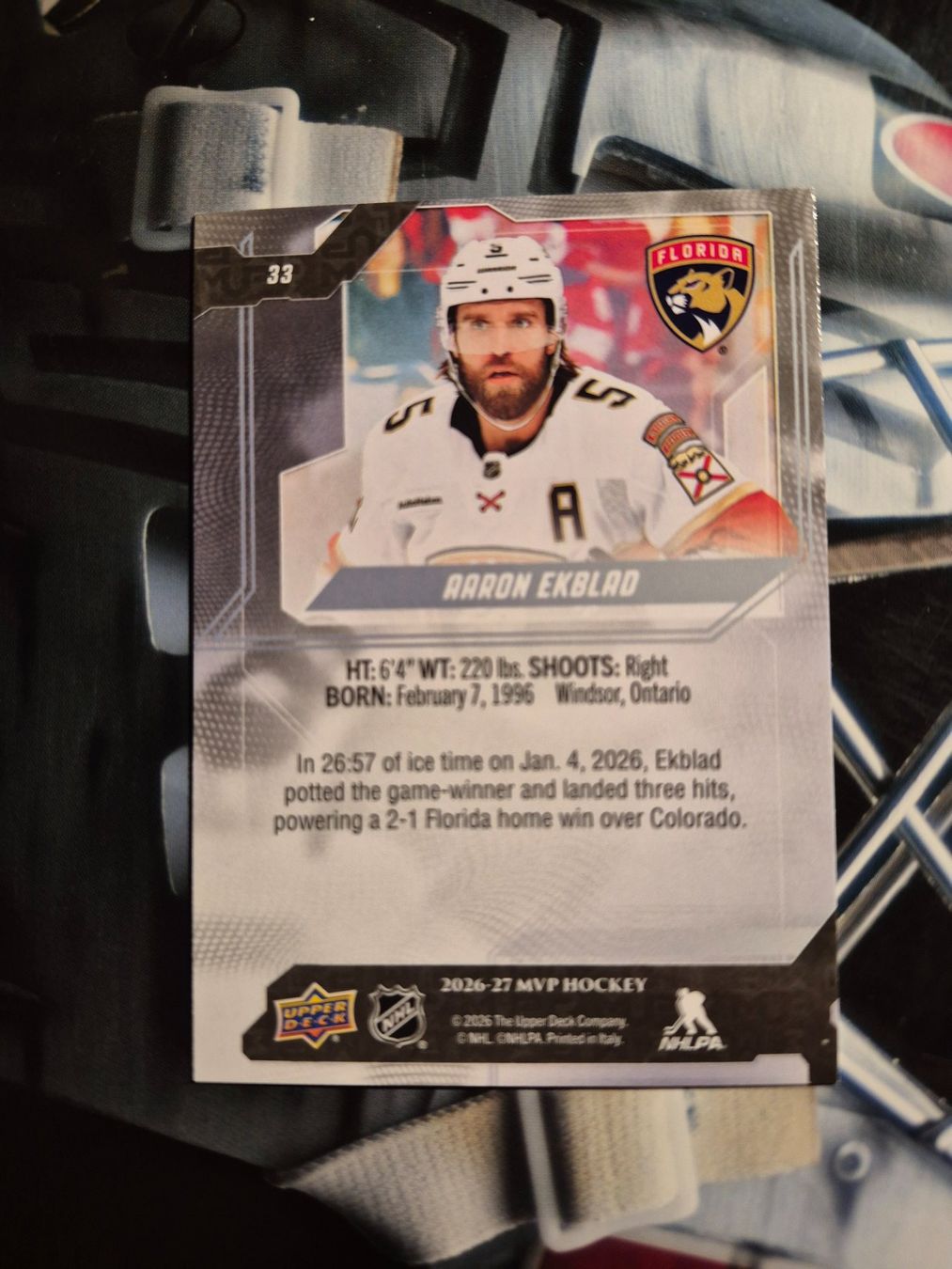 NHL Cartes à collectionner: NHL Aaron Ekblad Florida Panthers – D'occasion à Treiten par Sauber73 1
