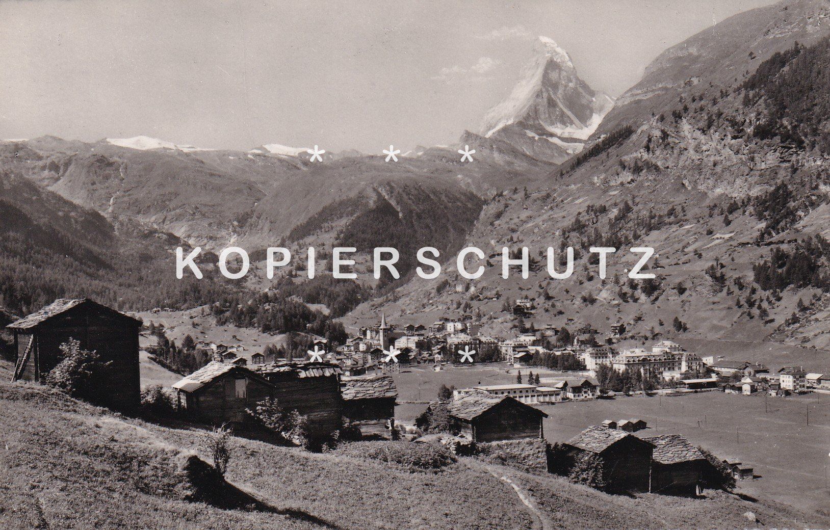 Ansichtskarten: Zermatt mit Matterhorn /bo – Gebraucht aus Hombrechtikon von Rudolf07
