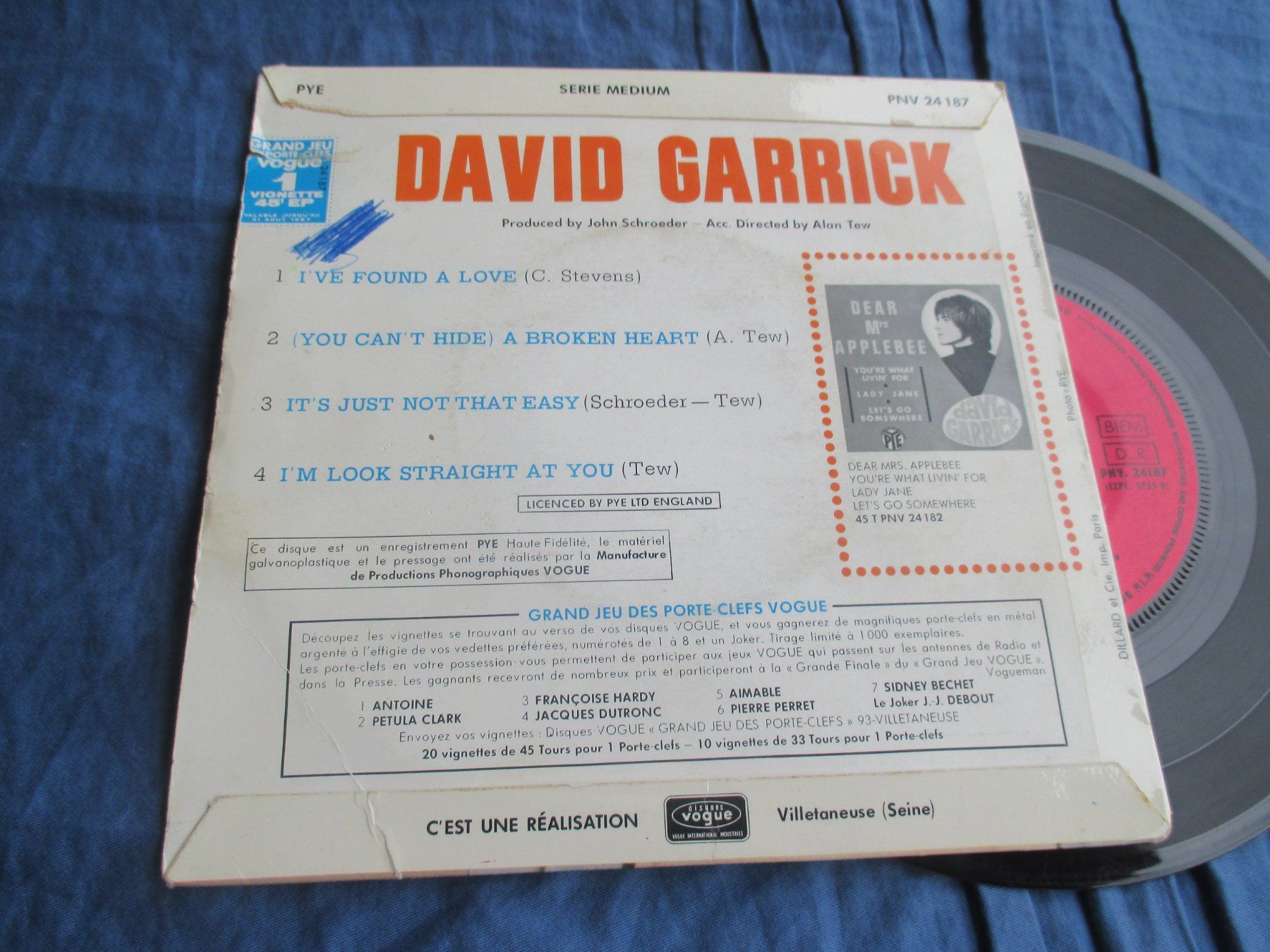 Vinyles: David Garrick EP I've Found A Love – D'occasion à Colombier NE par Nevenma 1