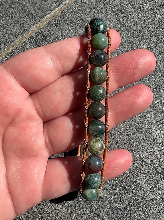 Bracciali & Braccialetti: Bracciale macrame con agata muschiata  – Usato da Salorino venduto da Ann_db