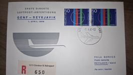 Luftpostabfertigung Genf - Reykjavik 01.04.1969