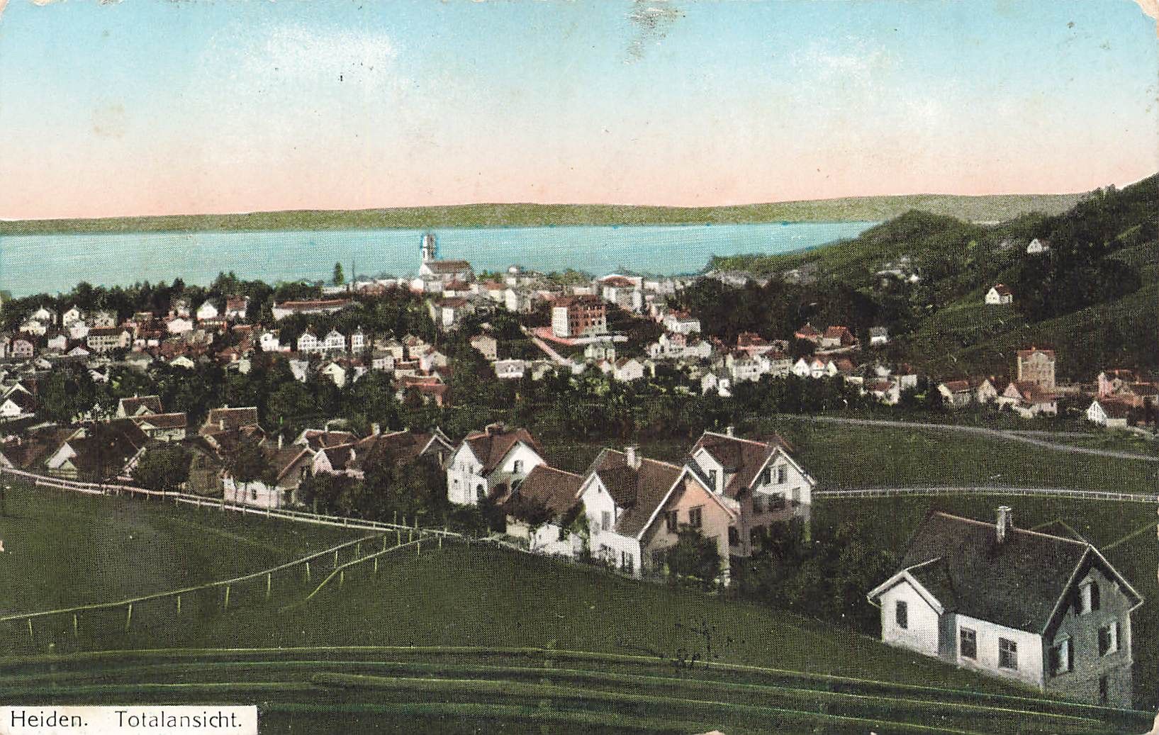 Ansichtskarten: Heiden AR Panorama Bodensee Dorf – Gebraucht aus Biasca von Blenio71