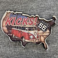 Metal Art Schild Route66