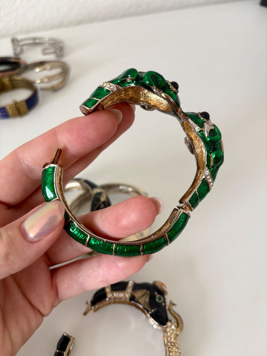 Altri gioielli: Set Lot Armreife 4 Stk Statement Panther Elefant – Usato da Zürich venduto da goldfisch.schmuck 6