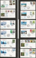 12 Ballon FDC Schweiz Liechtenstein 1986 1988 89 2001 Mürren