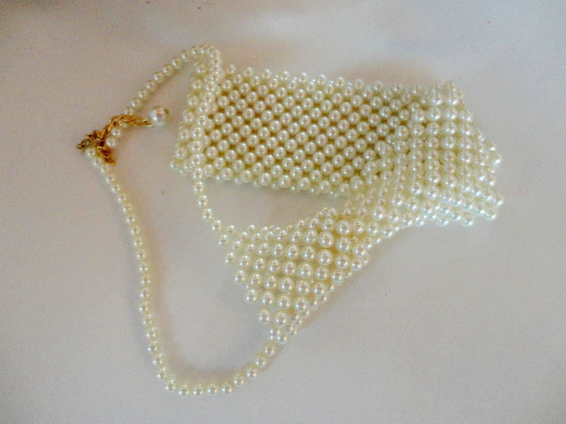 Cravatte: Kunstperlen-Krawatte – Nuovo (secondo la descrizione) da Biberist venduto da tl-schmuck 4
