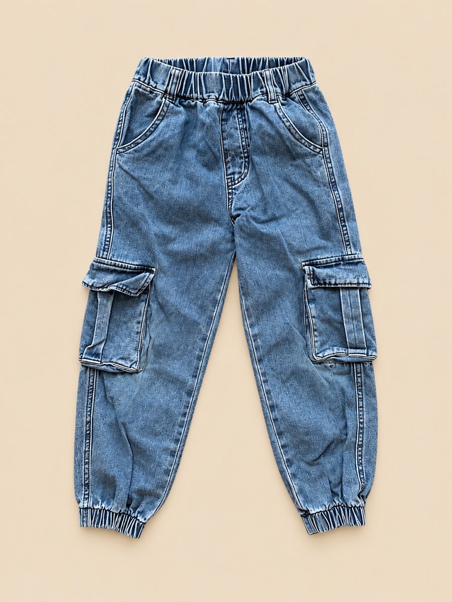 Pantaloni: PANTALON CARGO EN JEAN BLEU – Nuovo (secondo la descrizione) da Lausanne venduto da mar_6snp 1