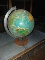 lampe map monde vintage