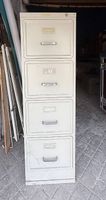 Metall Hängeregisterschrank beige mit 4 Schubladen