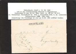 Faltbrief mit Stabstempel Zihlschlacht TG , 16.2.1848 m.Inh
