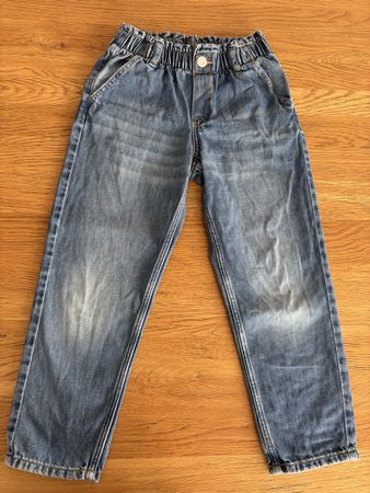 Jeans H&M fille 116 relaxed fit elastic waist