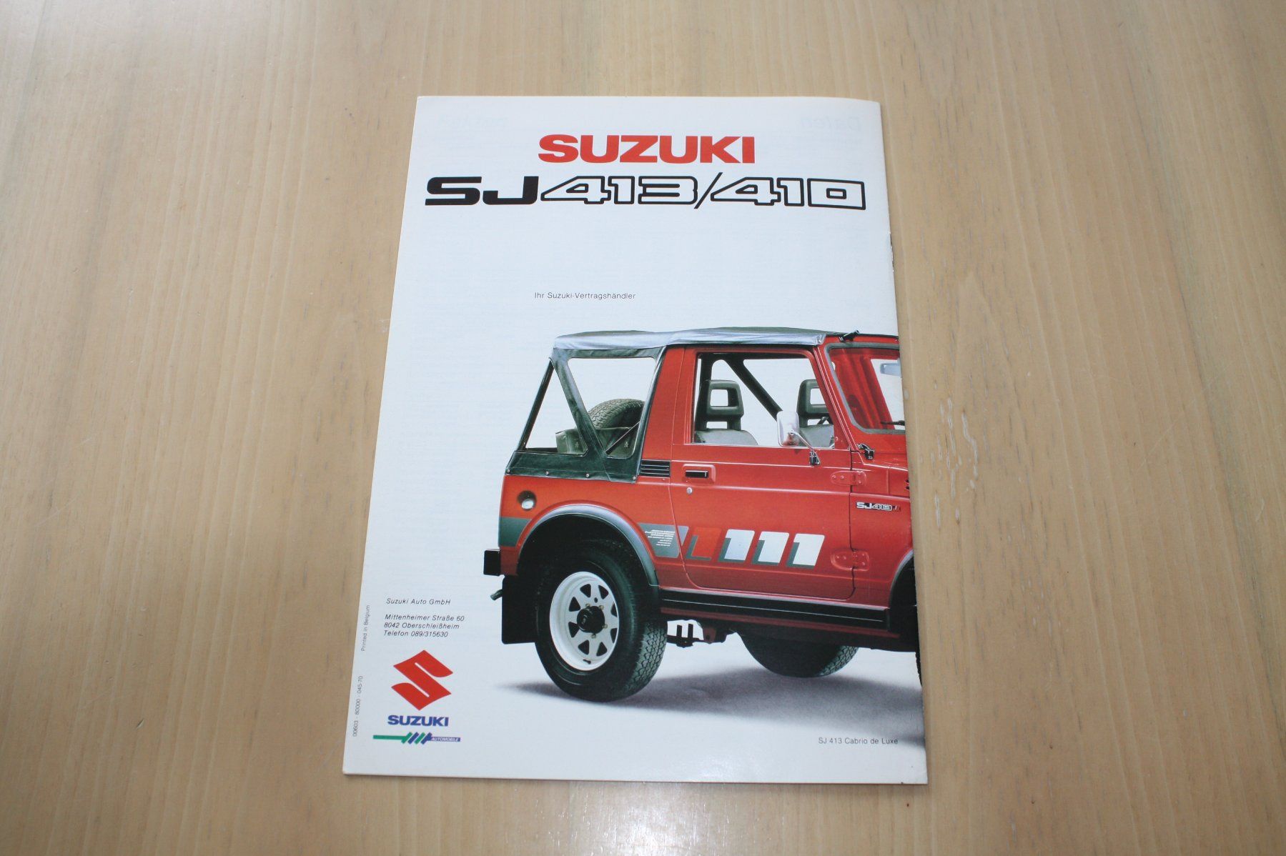 Documenti: Suzuki SJ413/410 Prospekt - 1985 – Usato da Wikon venduto da erwin400 8