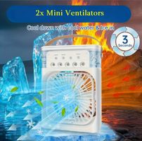 2 x Tragbarer Mini-Klimaanlage Ventilator USB ❄