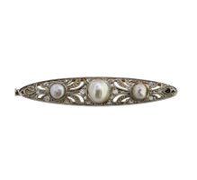 Natur-Perlen Diamant Stabbrosche,